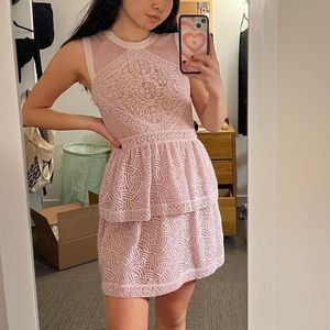 Light purple lilac BCBG MaxAzria Joselyn Lace Dress